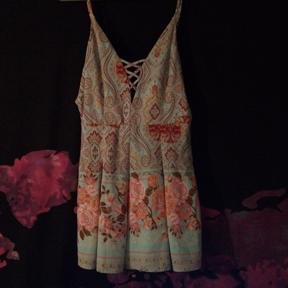 Patterned romper